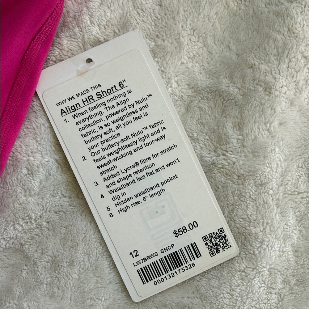 lululemon athletica Women's Bright Pink Bike Shorts - Picture 2 of 5
